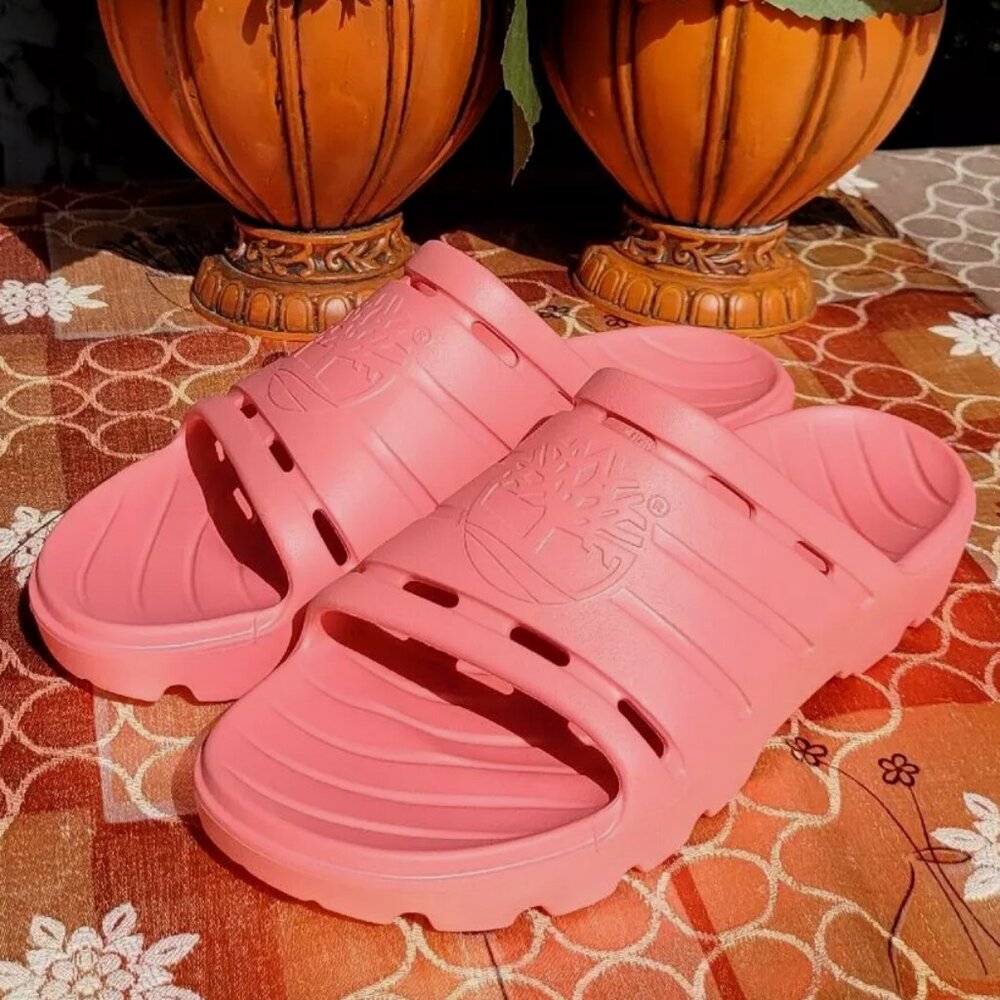 Timberland Playa Pink OUTSLIDE Slide Sandals Unisex Mens 10 Womens 12 NEW